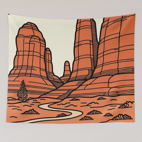 Item preview, Sedona Arizona Illustration designed and sold by Stripe Wall Studio.