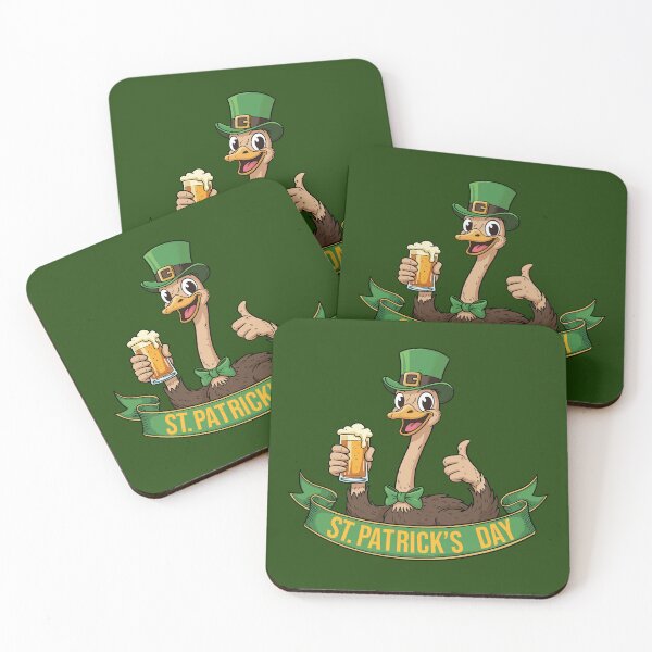 Item preview, Lucky Ostrich Beer Party – St. Patrick’s Day Funny Cartoon designed and sold by CARPIO Creations.