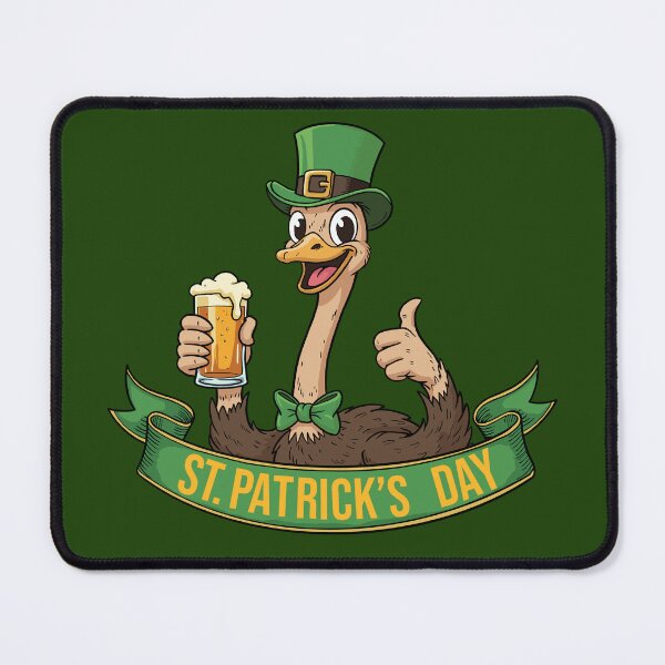 Item preview, Lucky Ostrich Beer Party – St. Patrick’s Day Funny Cartoon designed and sold by CARPIO Creations.