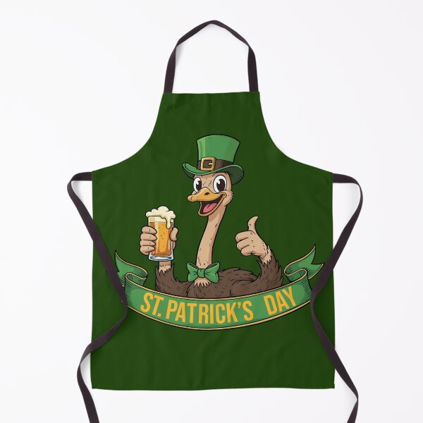 Item preview, Lucky Ostrich Beer Party – St. Patrick’s Day Funny Cartoon designed and sold by CARPIO Creations.