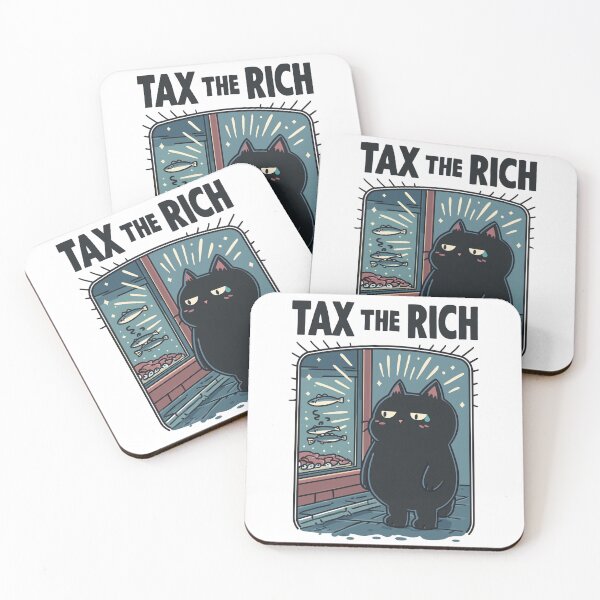 Item preview, Tax The Rich Broke Black Cat Looking At Fish designed and sold by Region.