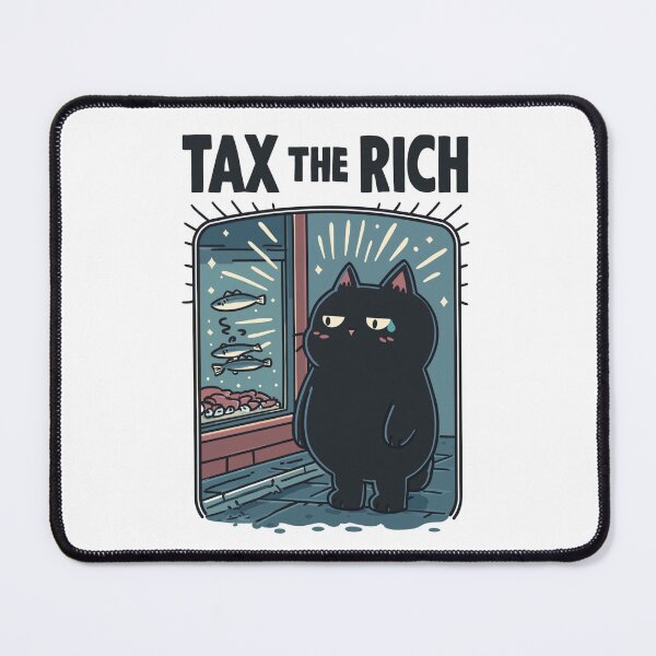 Item preview, Tax The Rich Broke Black Cat Looking At Fish designed and sold by Region.