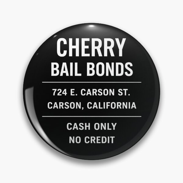 Item preview, Cherry Bail Bonds – Vintage Carson CA Bail Bond Company Sign designed and sold by DiamondSkyShirt.