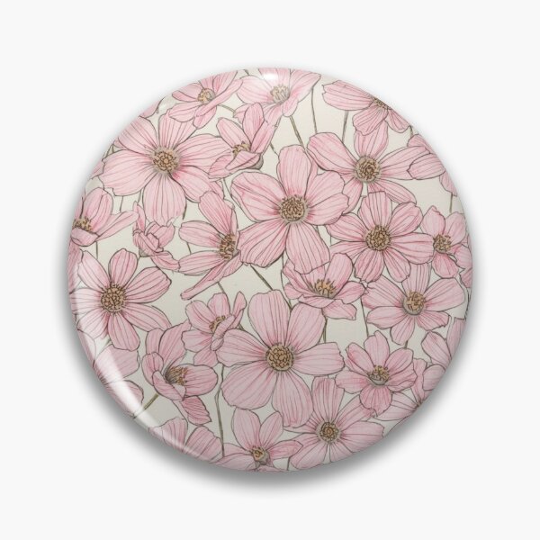 Item preview, Pink Cosmos Flowers - Pattern 3 designed and sold by AlinaSCorner.