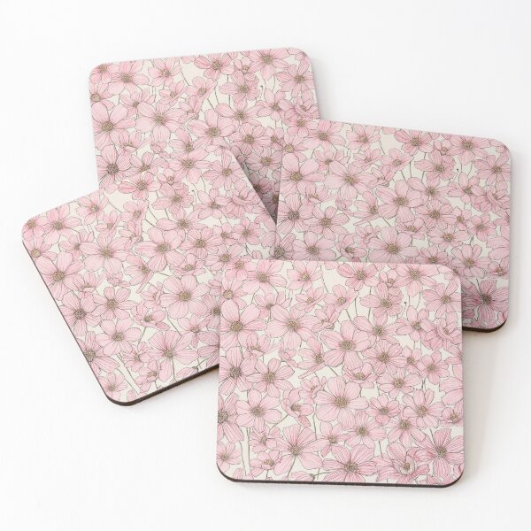 Item preview, Pink Cosmos Flowers - Pattern 3 designed and sold by AlinaSCorner.