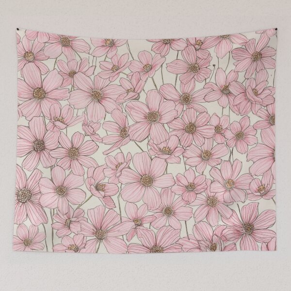 Item preview, Pink Cosmos Flowers - Pattern 3 designed and sold by AlinaSCorner.