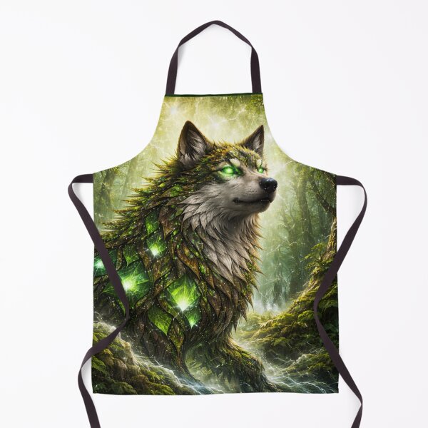 Item preview, Earth Protector Spirit Wolf – Forest Guardian Fantasy Wolf Art designed and sold by GeoWild Designs.