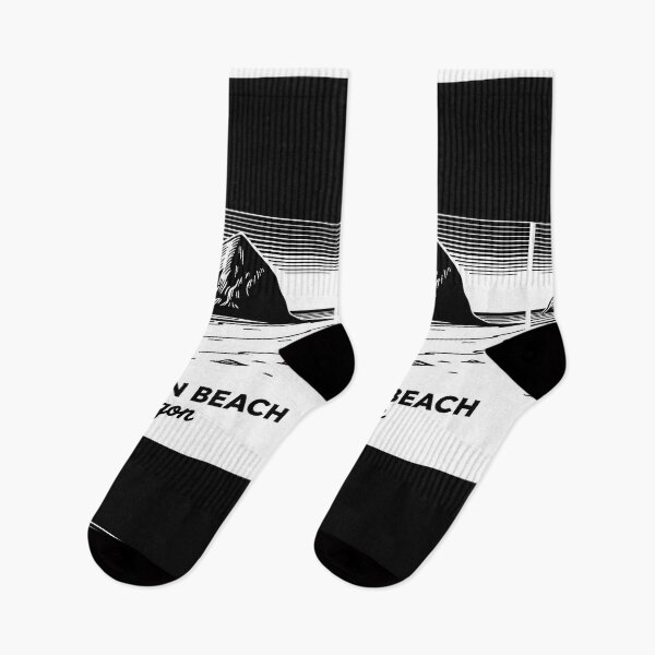 Item preview, Cannon Beach Oregon Black and White Art designed and sold by Stripe Wall Studio.
