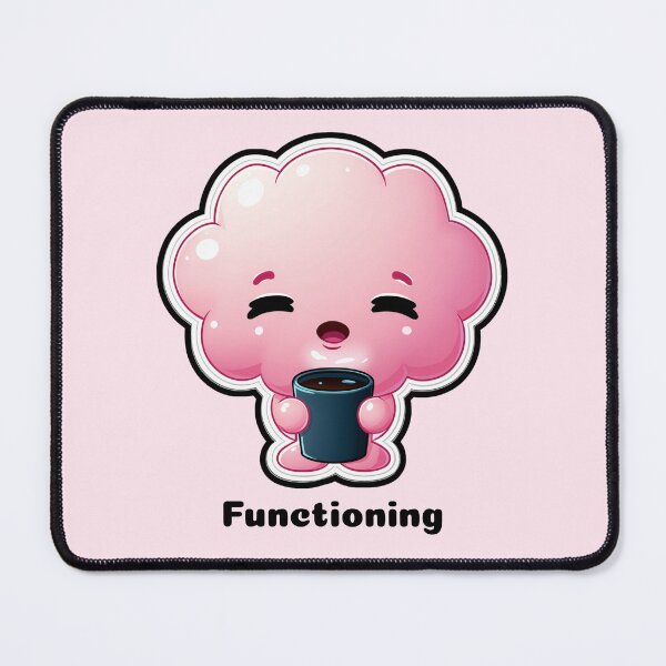 Item preview, Functioning Brain Sticker – Low Battery Coffee Mood designed and sold by Moodlings .