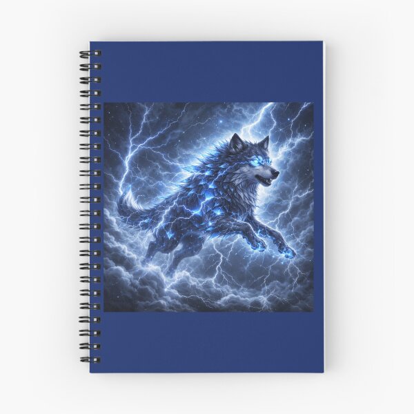 Item preview, Storm Caller Spirit Wolf – Lightning Wolf Fantasy Art designed and sold by GeoWild Designs.