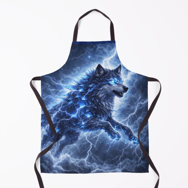 Item preview, Storm Caller Spirit Wolf – Lightning Wolf Fantasy Art designed and sold by GeoWild Designs.