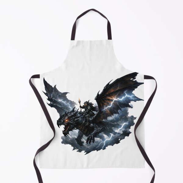 Item preview, Storm Shadow Dragon Rider Lightning Fantasy Art designed and sold by Silentbow.