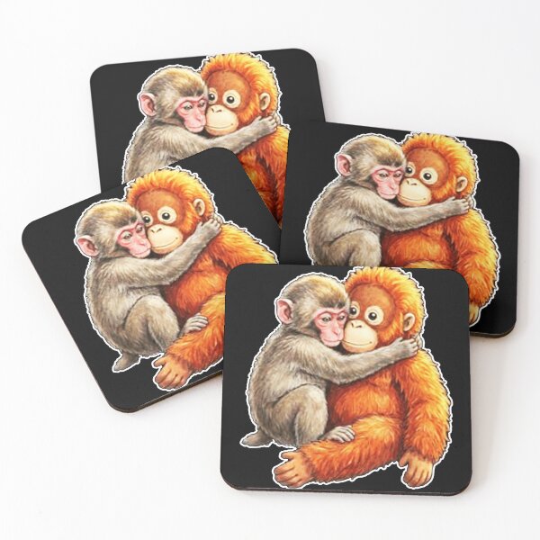 Item preview, Baby Macaque Hugging Plush Cute Monkey Monkey Punch  designed and sold by CallDesign.