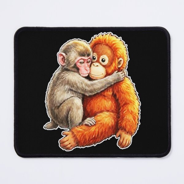 Item preview, Baby Macaque Hugging Plush Cute Monkey Monkey Punch designed and sold by CallDesign.