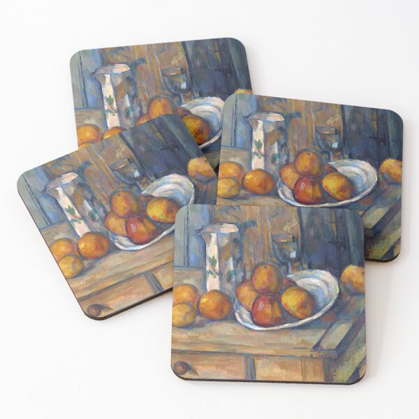 Item preview, Still Life With Milk Jug and Fruit by Paul Cézanne: Post Impressionist Print designed and sold by artofuniverse.
