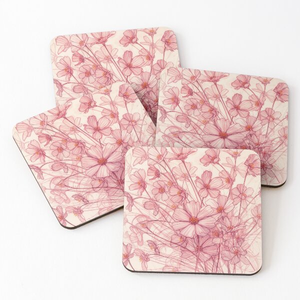 Item preview, Pink Cosmos Flowers - Pattern 4 designed and sold by AlinaSCorner.