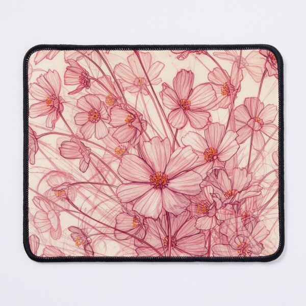 Item preview, Pink Cosmos Flowers - Pattern 4 designed and sold by AlinaSCorner.