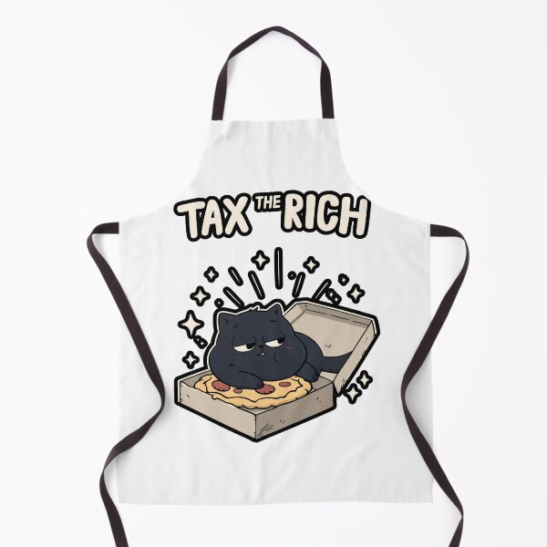Item preview, Tax The Rich Tired Black Cat Pizza Box Design designed and sold by Region.