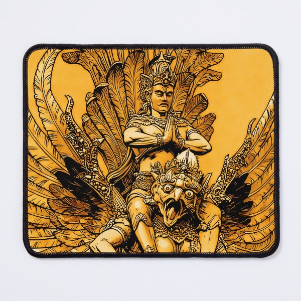 Item preview, gold line art barong bali digital art illustration designed and sold by sabartgunpla.