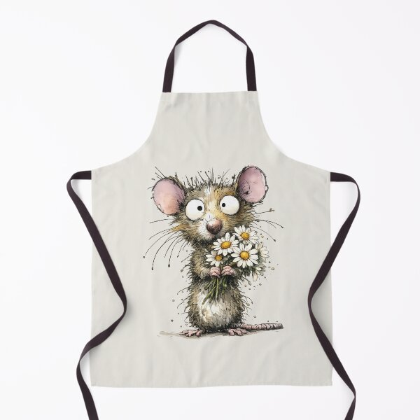 Item preview, Funny Mouse with flowers minimalist art designed and sold by Natart1004.
