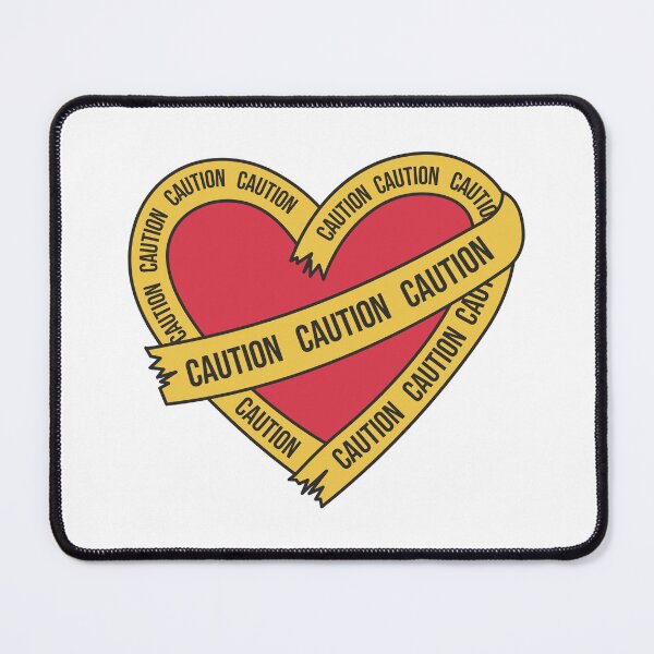 Item preview, Caution Tape Heart - Warning Graphic Art designed and sold by Ram94.