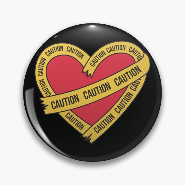 Item preview, Caution Tape Heart - Warning Graphic Art designed and sold by Ram94.