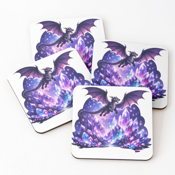 Item preview, Purple Crystal Dragon Magic Cave Fantasy Art designed and sold by Silentbow.