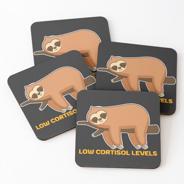 Item preview, Low Cortisol Levels Funny Sloth – Chill Sloth Relaxation Humor Design designed and sold by ArcticFoxStudio.