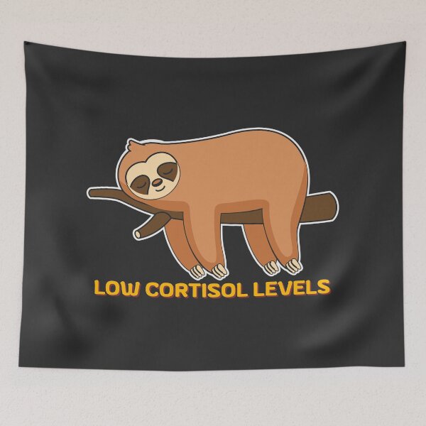 Item preview, Low Cortisol Levels Funny Sloth – Chill Sloth Relaxation Humor Design designed and sold by ArcticFoxStudio.