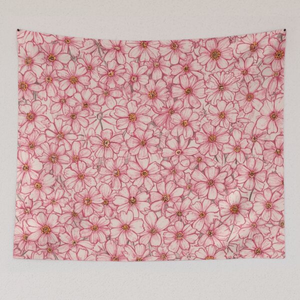 Item preview, Pink Cosmos Flowers - Pattern 5 designed and sold by AlinaSCorner.