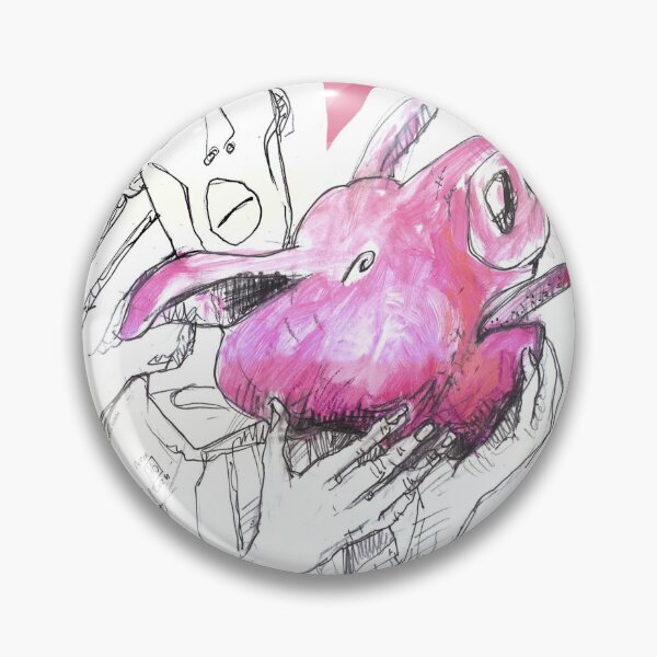 Item preview,  Vegetarian Lady With Pig Mask (Original Painting by ACCI) designed and sold by VanyssaGraphics.