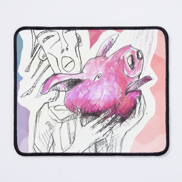 Item preview,  Vegetarian Lady With Pig Mask (Original Painting by ACCI) designed and sold by VanyssaGraphics.