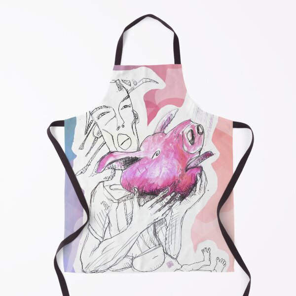 Item preview,  Vegetarian Lady With Pig Mask (Original Painting by ACCI) designed and sold by VanyssaGraphics.