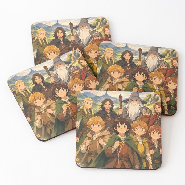 Item preview, Epic Fantasy Fellowship Adventure – Cozy Anime Style Quest Party Illustration designed and sold by MovieBuffs3000.