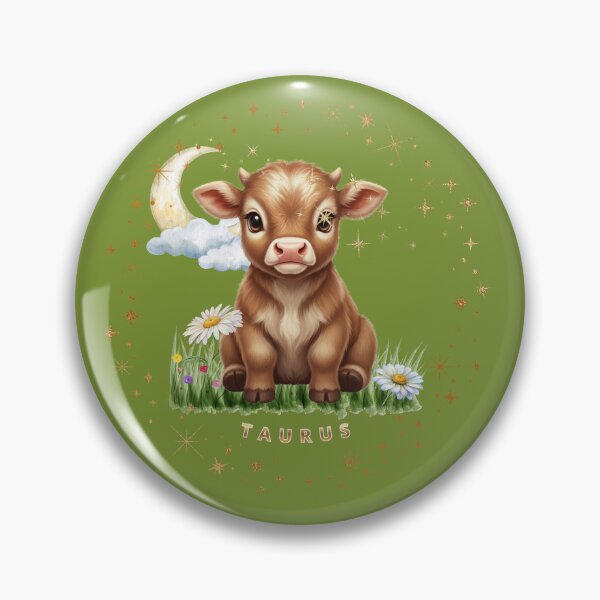 Item preview, Cute Taurus Zodiac Bull Wall Art - Kids Astrology Animal Dekor designed and sold by EnlightArt.