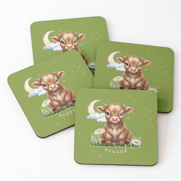 Item preview, Cute Taurus Zodiac Bull Wall Art - Kids Astrology Animal Dekor designed and sold by EnlightArt.