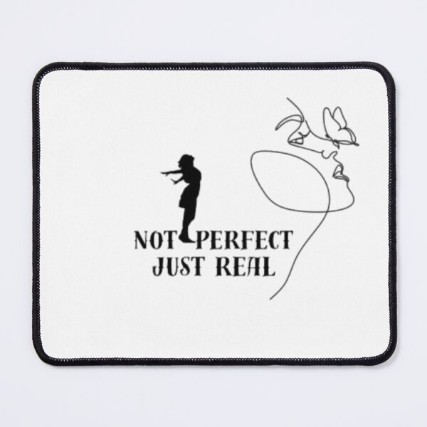 Item preview, Not Perfect Just Real – Minimalist Line Art Authenticity Quote designed and sold by Miheerala.