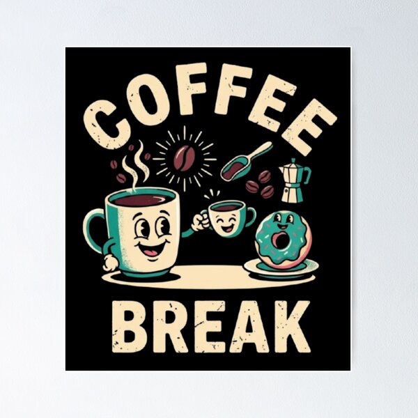Item preview, Coffee Break – Whimsical Donut & Cup Design designed and sold by Dogandesighn.