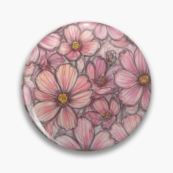 Item preview, Pink Cosmos Flowers - Pattern 6 designed and sold by AlinaSCorner.
