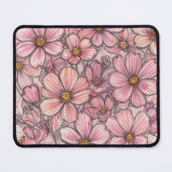 Item preview, Pink Cosmos Flowers - Pattern 6 designed and sold by AlinaSCorner.