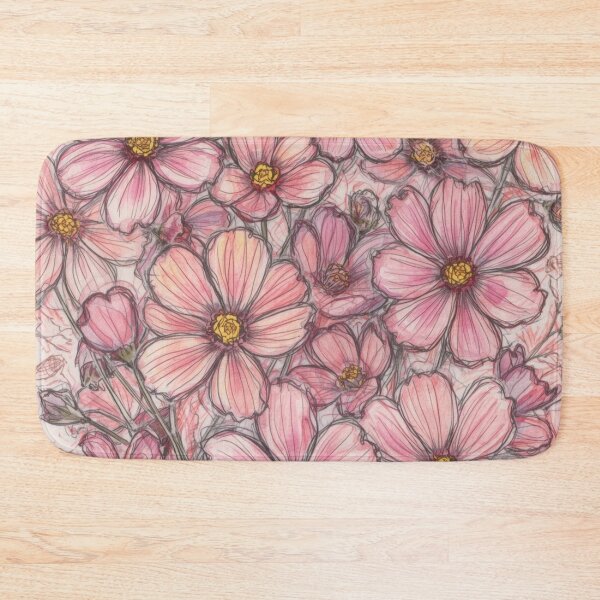 Item preview, Pink Cosmos Flowers - Pattern 6 designed and sold by AlinaSCorner.