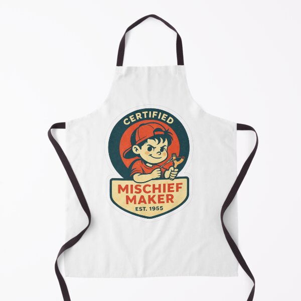 Item preview, A playful retro-style “Certified Mischief Maker” sticker featuring a vintage cartoon troublemaker with a slingshot designed and sold by PIXEL POP DESIGNS - Beyond the Norm!.