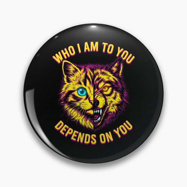 Item preview, Split Cat Wolf Attitude Neon High Contrast designed and sold by MarCinu Art.