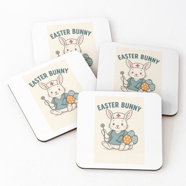Item preview, Easter Bunny Nurse – Festive Medical Illustration designed and sold by Lyvion design.