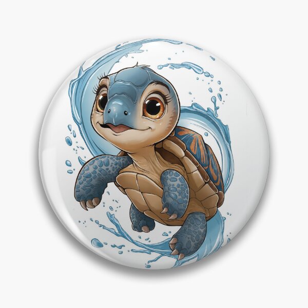 Item preview, Cute Sea Turtle Splash – Kawaii Ocean Baby Turtle designed and sold by Blizoura.