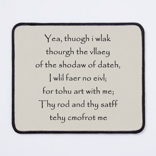 Item preview, Psalm 23:4 Typoglycemia Bible Verse Design - Christian Faith Gift - Black designed and sold by ZechJohnRB.