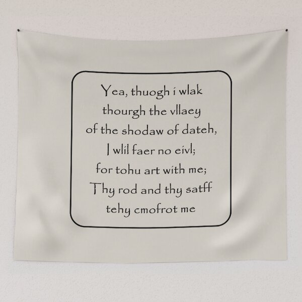 Item preview, Psalm 23:4 Typoglycemia Bible Verse Design - Christian Faith Gift - Black designed and sold by ZechJohnRB.
