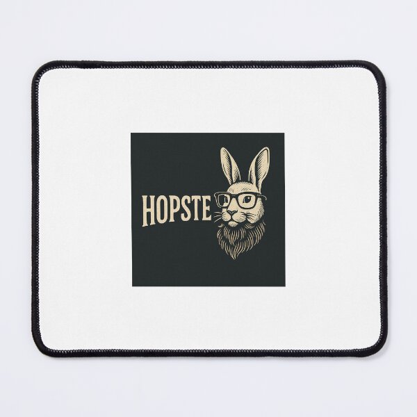 Item preview, Hopster — Hipster typography with a bespectacled rabbit designed and sold by Lyvion design.