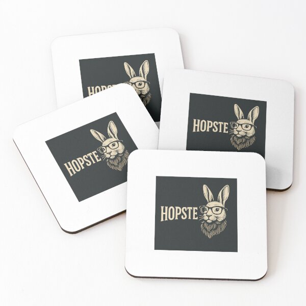 Item preview, Hopster — Hipster typography with a bespectacled rabbit designed and sold by Lyvion design.