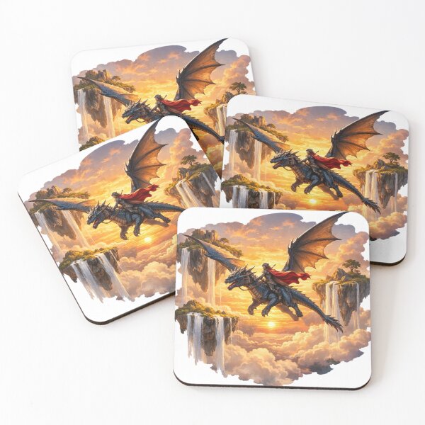 Item preview, Epic Dragon Rider Floating Islands Fantasy Landscape designed and sold by Silentbow.